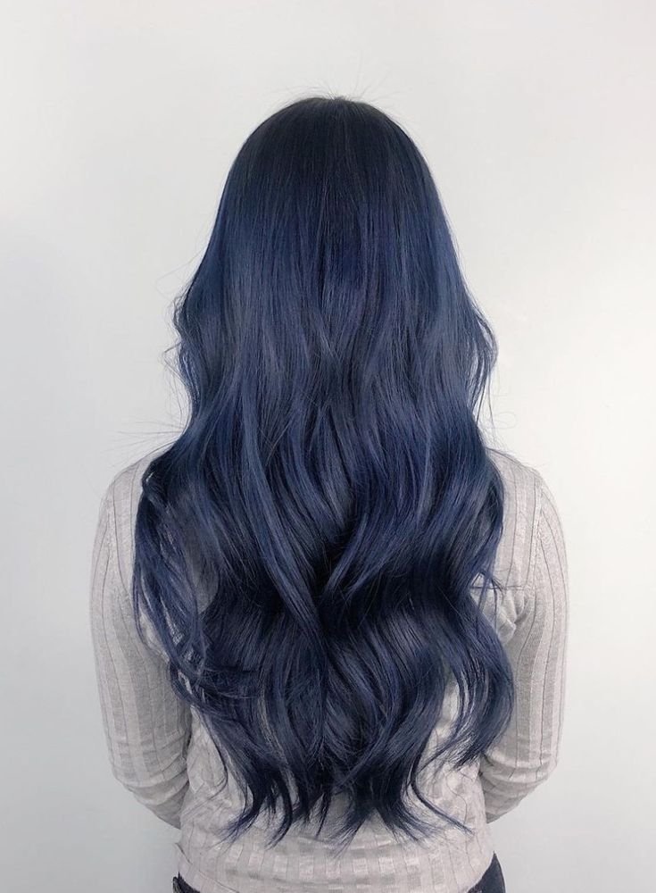 Denim blue hair color