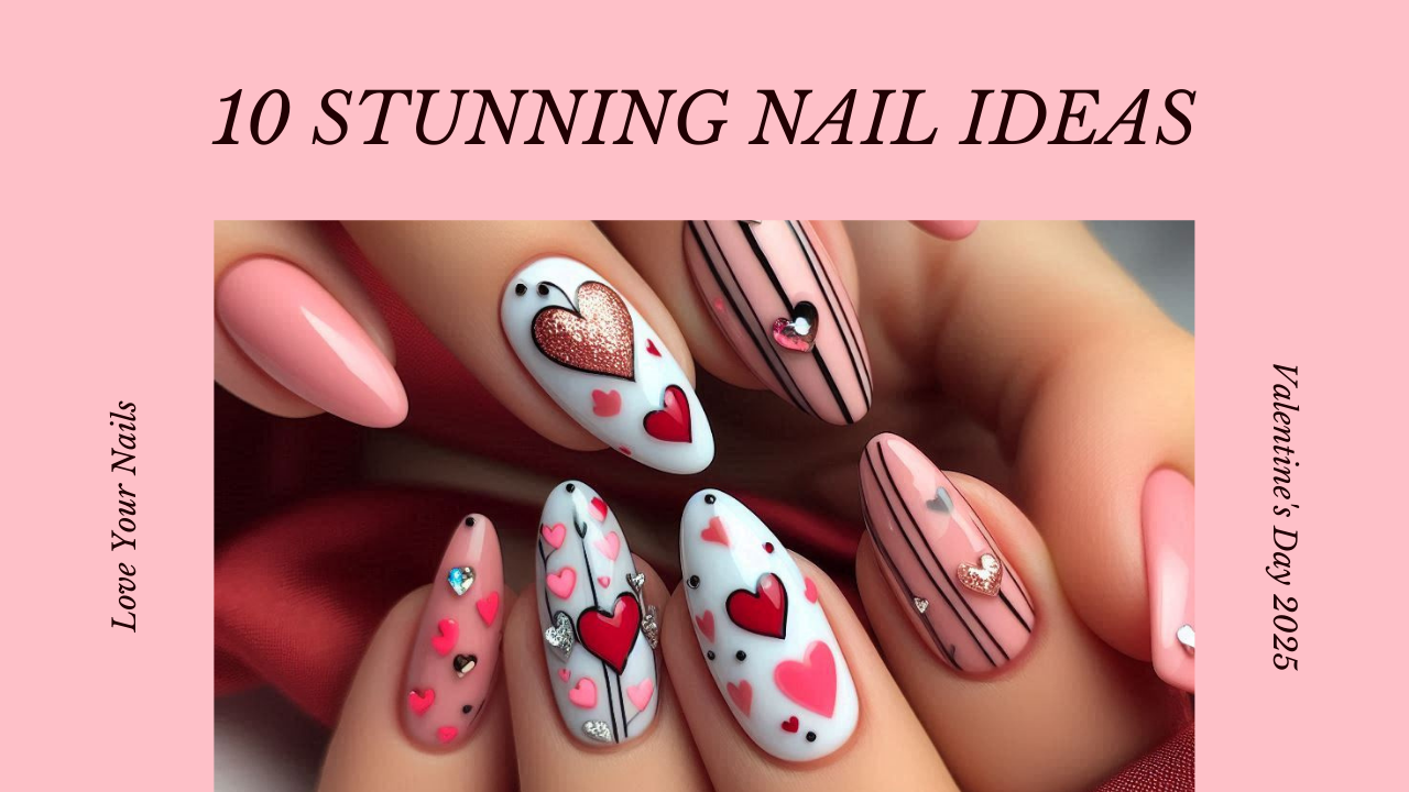 Cupids Arrow Nail Art design for Valentines day theme, February Nail Ideas for Valentine’s Day 2025, Nail Ideas for Valentine’s Day 2025