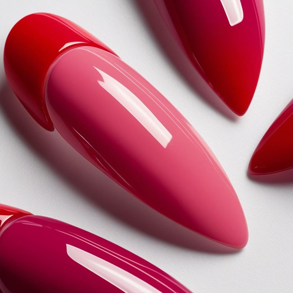 Ombre Pink & Red Nails, February Nail Ideas for Valentine’s Day 2025, Nail Ideas for Valentine’s Day 2025