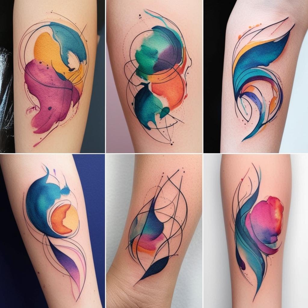 Abstract & Watercolor Tattoos. For those who love artistic and colorful tattoos, watercolor and abstract designs are a huge trend in 2025