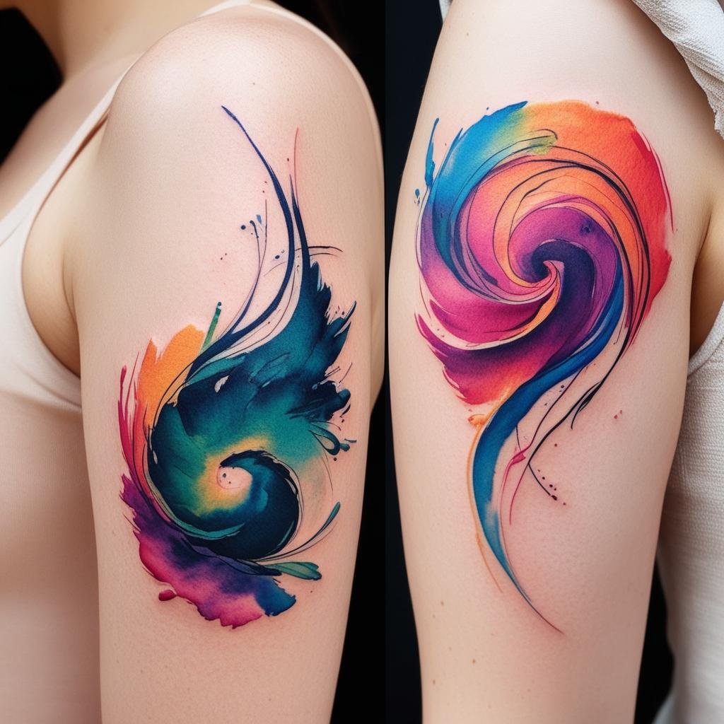 Abstract & Watercolor Tattoos. For those who love artistic and colorful tattoos, watercolor and abstract designs are a huge trend in 2025