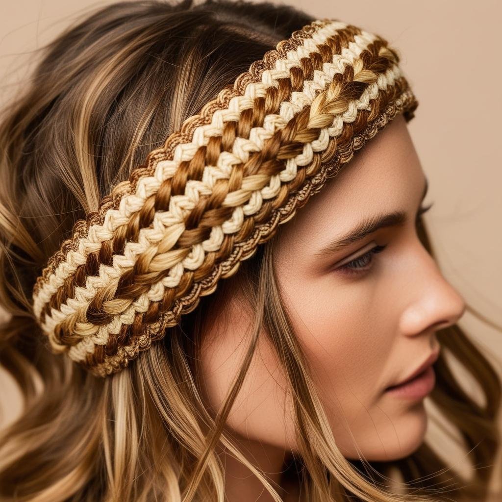 Braided Headband for a Bohemian Touch hairstyle