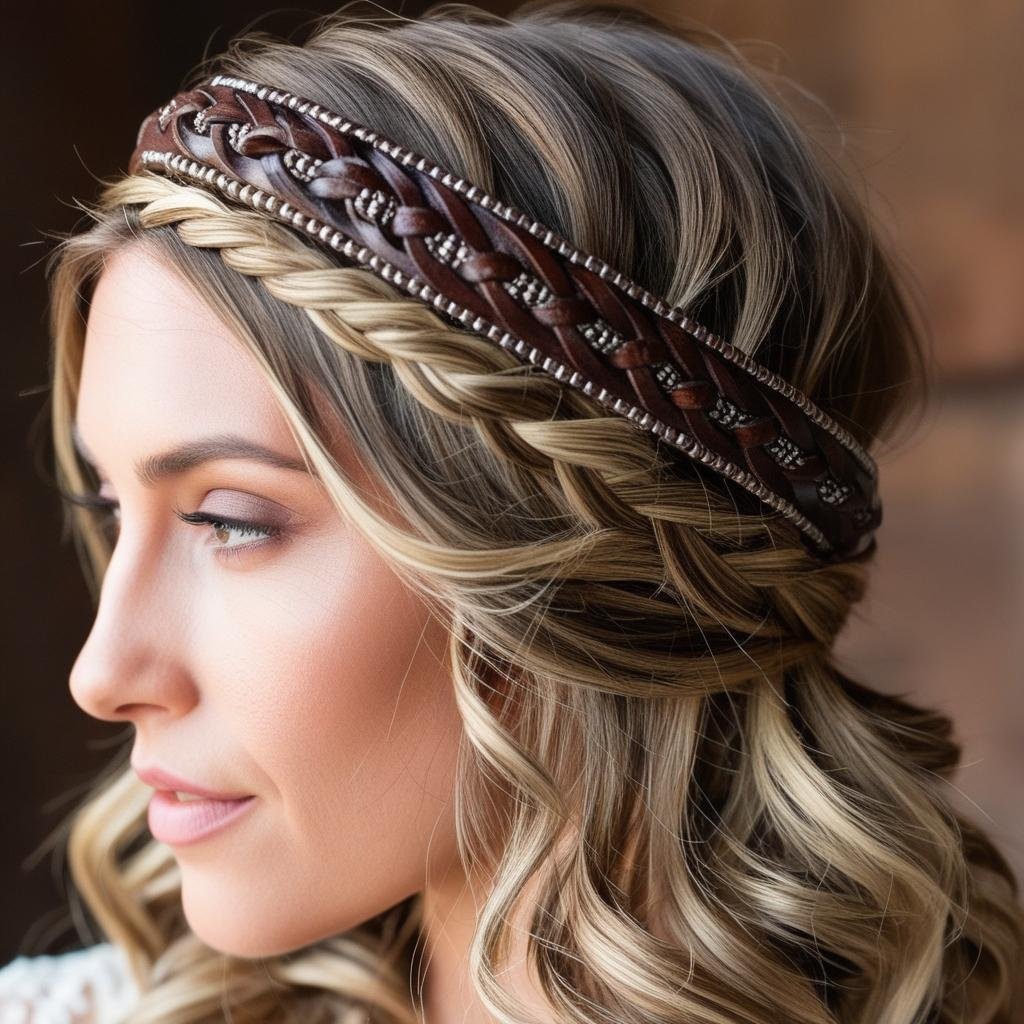Braided Headband for a Bohemian Touch hairstyle