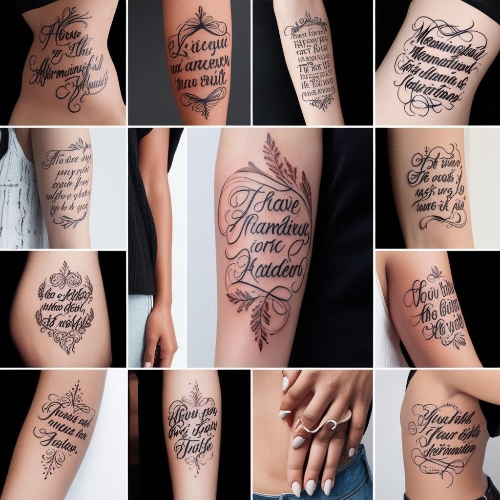 Meaningful Quote & Affirmation Tattoos, Inspirational and motivational quote tattoos are still going strong in 2025. People are inking personal mantras, affirmations, or life-changing quotes