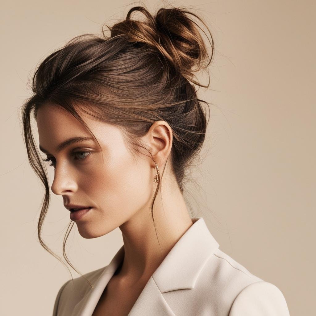 Messy Bun for Effortless Chic hairstyle