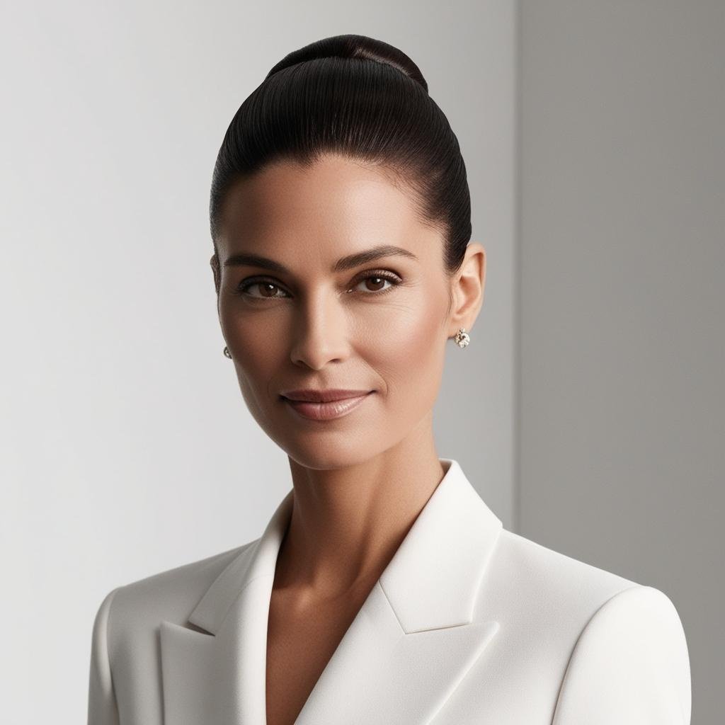 Sleek Low Bun for a Professional Look hairstyle
