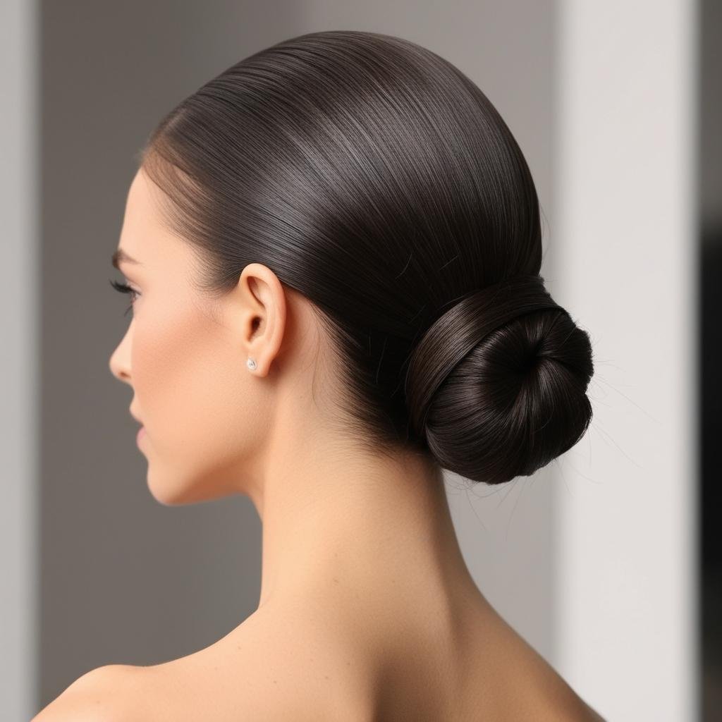 Sleek Low Bun for a Professional Look hairstyle