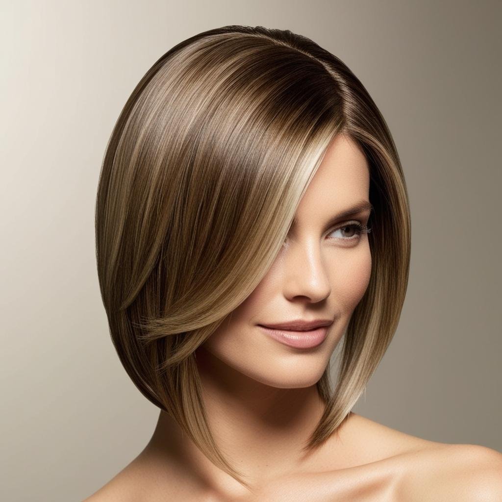 Sleek Side Part hairstyle