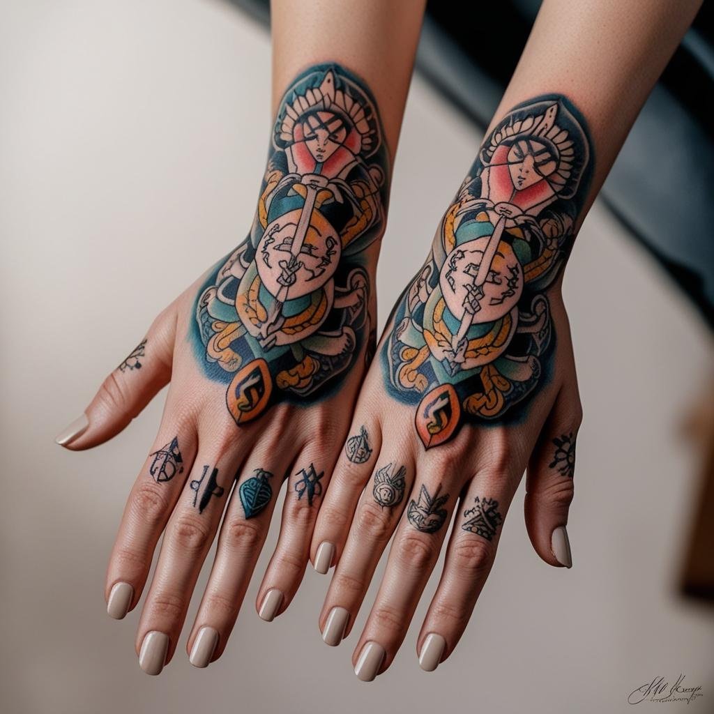 Hand tattoos make a bold statement, and in 2025, more people are opting for symbolic and meaningful designs on their hands. These tattoos often represent strength, power, and personal journeys.